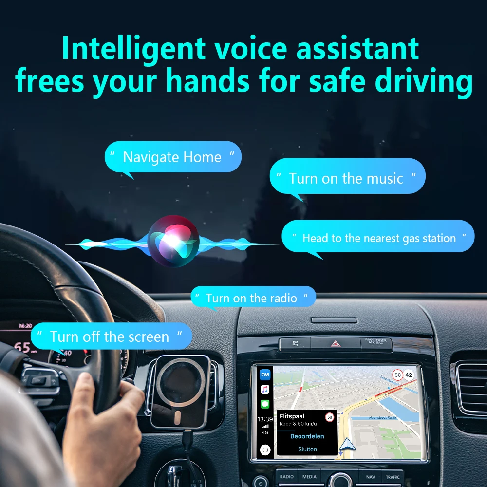 2026 Upgrade 4-in-1 Kabelgebundener zu Kabelloser CarPlay Android Auto – Bild 4