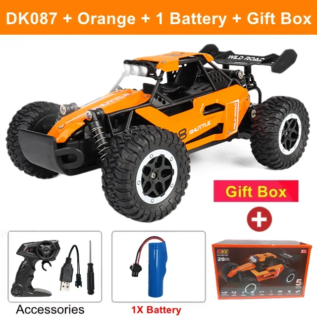 Oike RC Auto 1:16 Modell mit LED-Lichtern, ferngesteuertes Offroad-Kletterfahrzeug, Outdoor-Drift-Rennwagen