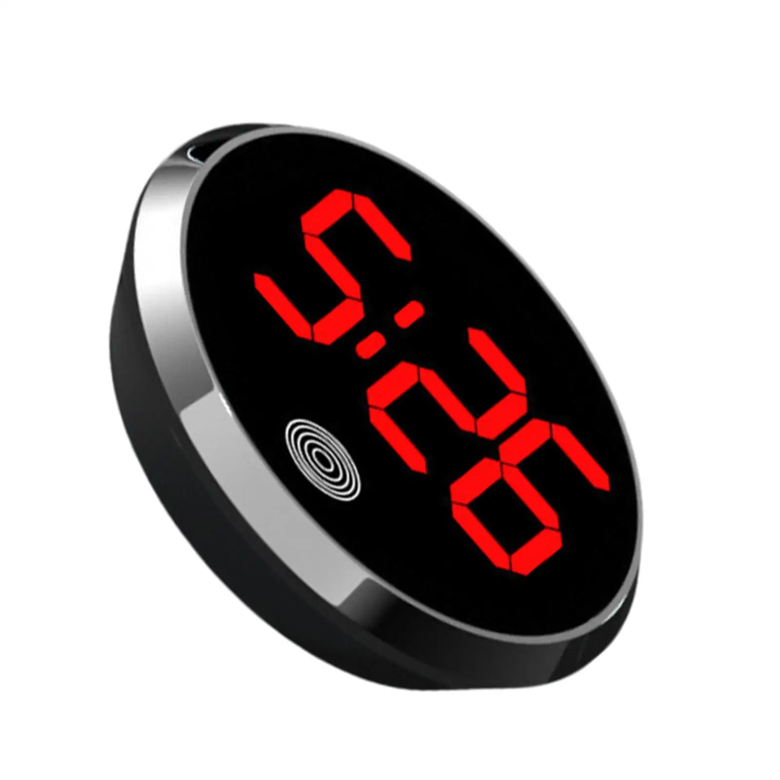 Mini-Digitaluhr für Auto, runde Automotive-Digitaluhr, LED-Leuchtanzeige, Automotive-Uhr für Roadtrip, lange