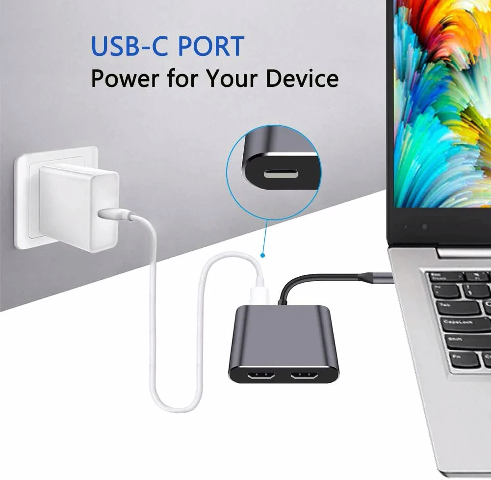 USB-C Dock für 2 Monitore mit HDMI 4K, USB 3.0 und PD für MacBook – Bild 4