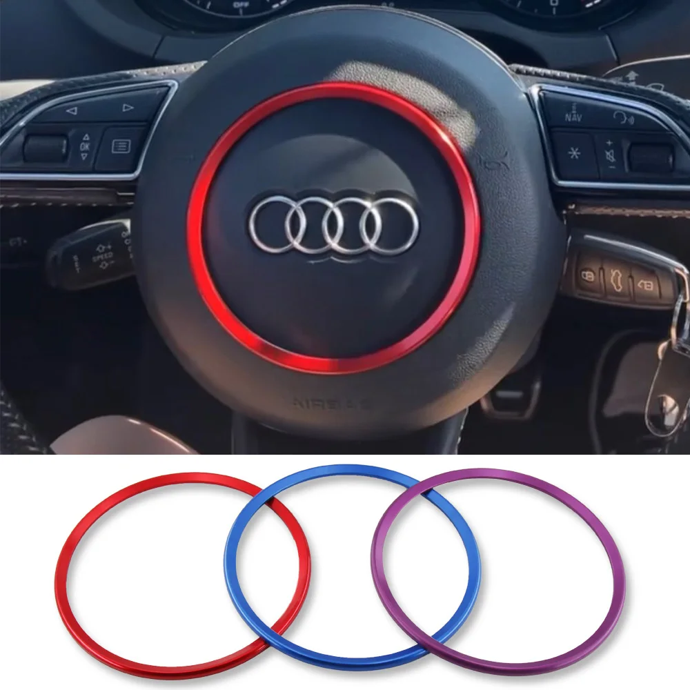 Audi TT 8J MK3 A1 A3 S3 8V A4 B8 A5 8K 8T A6 S6 C7 Q2 S5 RS4 Sportback Auto Lenkung Schmücken Ring Aufkleber