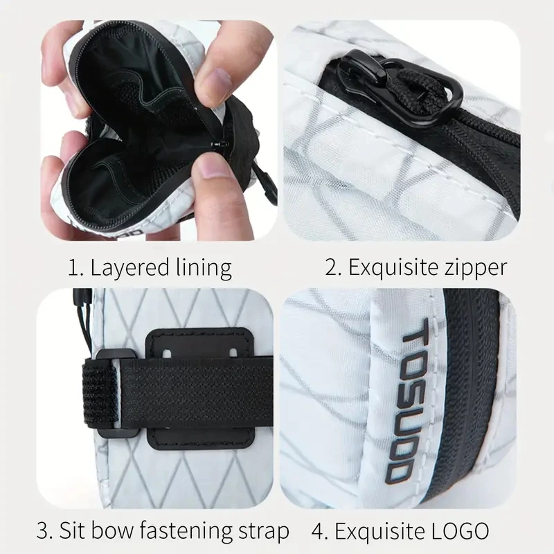 TOSUOD Mini leichte Fahrrad-Hecktasche, tragbare Fahrradaufbewahrung – Bild 3