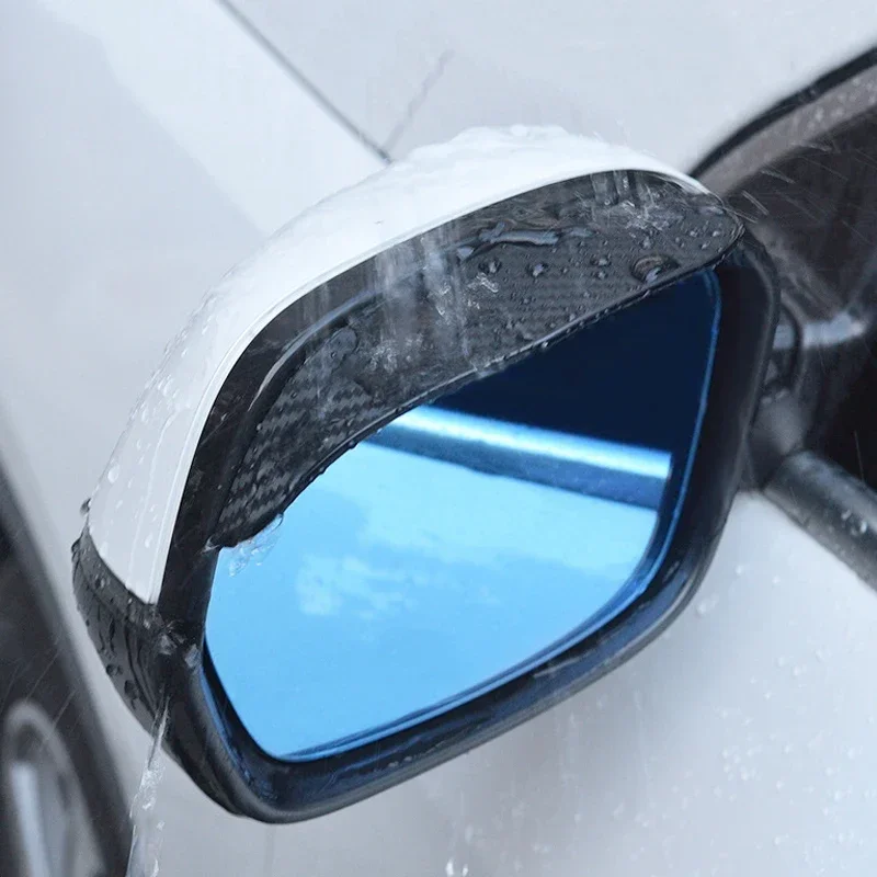 Carbon Faser Auto Rückspiegel Regen Schild Augenbraue (2 Stück) – Bild 2