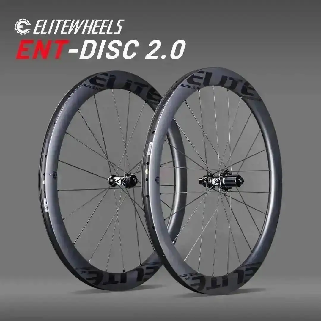 ELITEWHEELS Carbon-Laufräder ENT 2.0 Scheibenbremse 700c Carbon-Felge Center Lock Rennrad-Laufradsatz