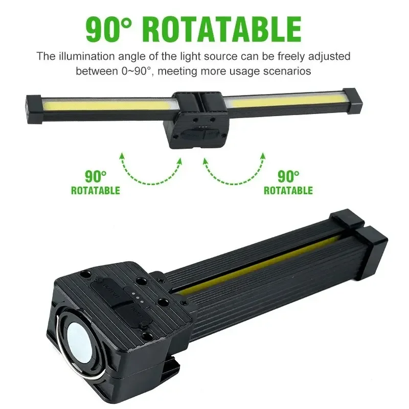 LED-Taschenlampe mit Magnet und Aufhängehaken 7-stufige Dimmleuchte – Bild 5