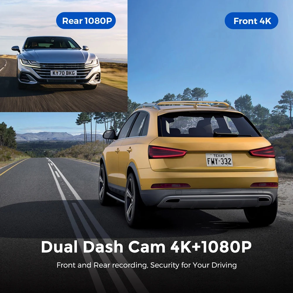UHD 4K WiFi Dash Cam Dual Lens Fahren Recorder Auto DVR Optional 1080P – Bild 2