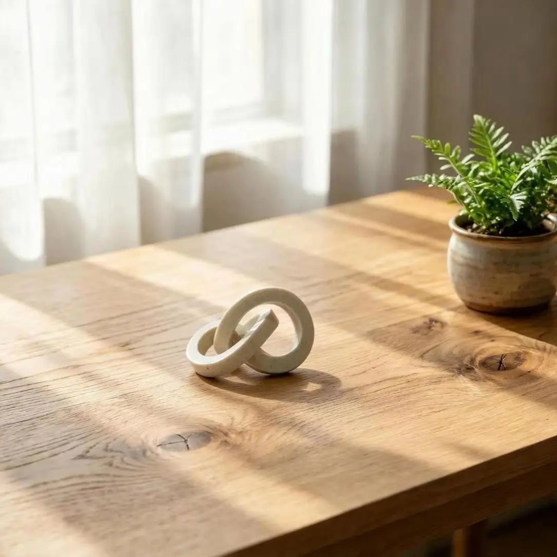 Nordischer Harz-Kunst-Knoten-Ornament Minimalistische – Bild 3