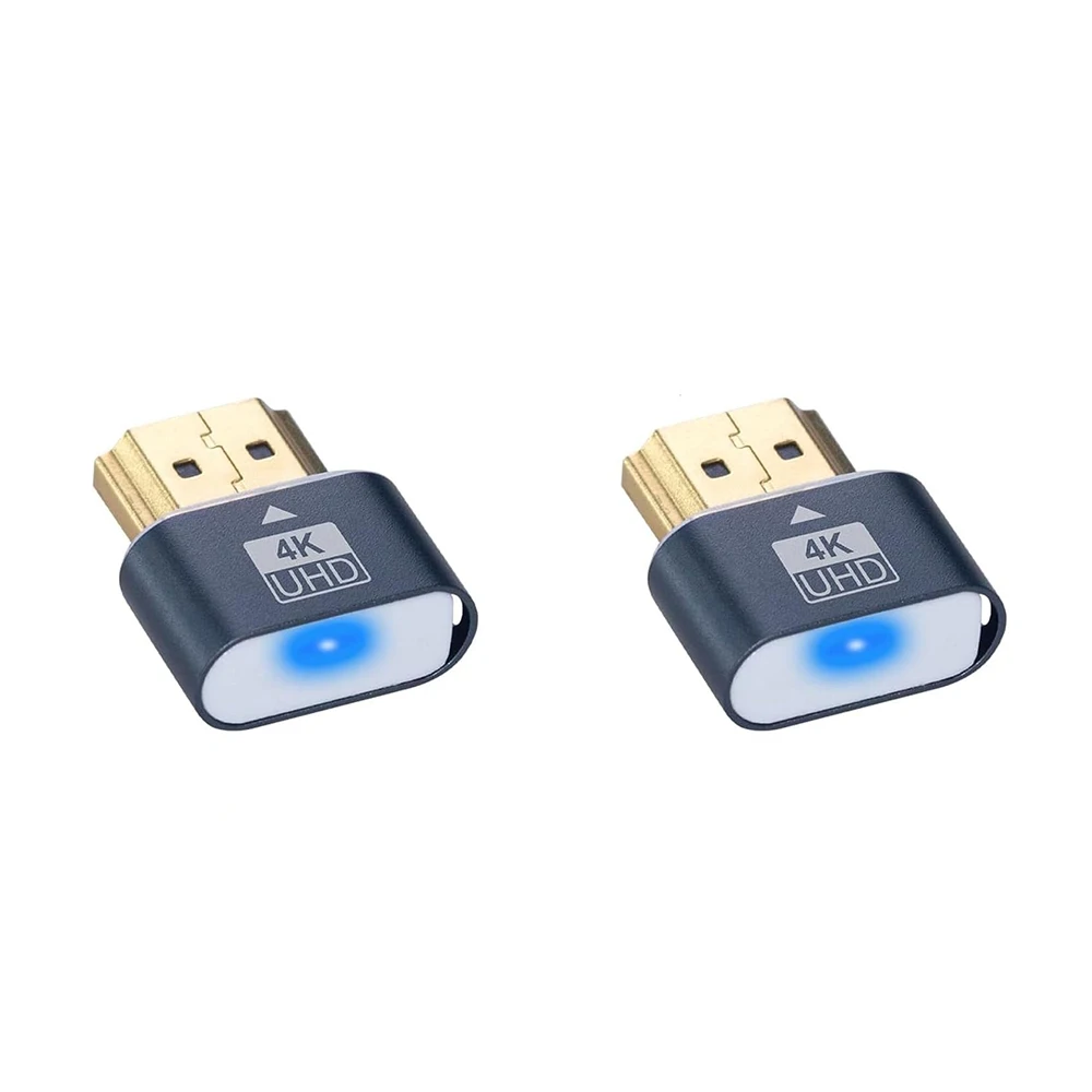 HDMI-kompatibel Dummy Stecker EDID Display Emulator Grafikkarte Adapter für BTC Bergbau 4k @ 60Hz (2 Stück)