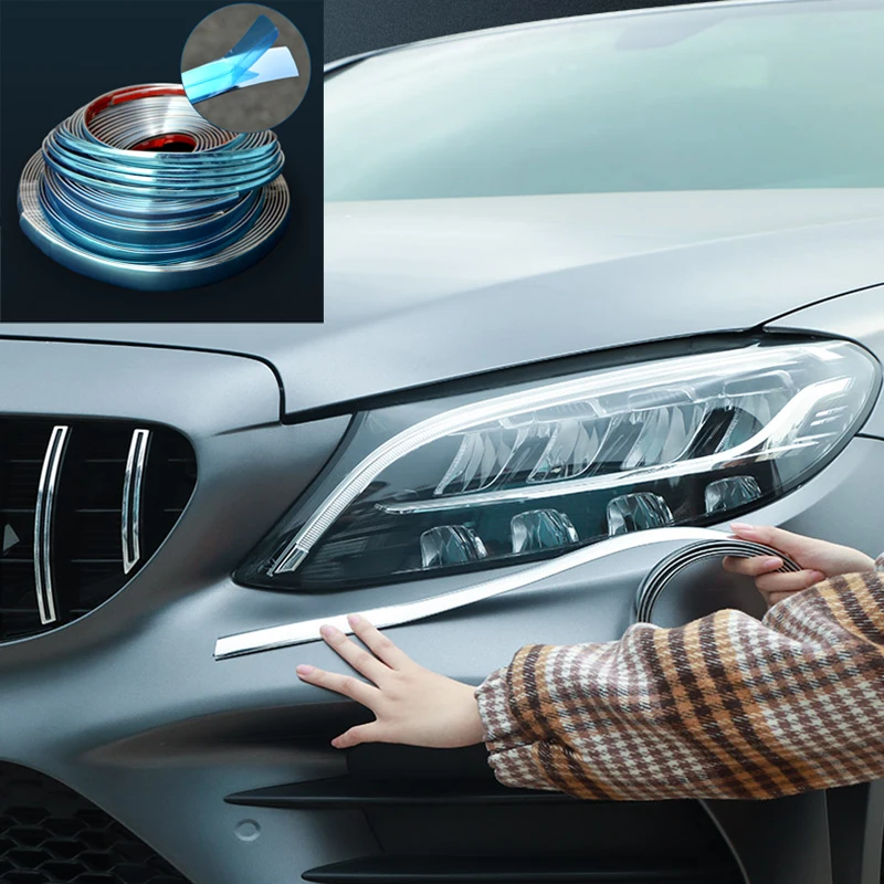 Außen Auto Chrom Körper Streifen Stoßstange Auto Tür Schutz Form – Bild 2