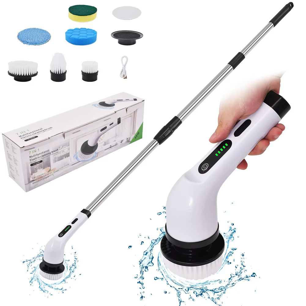 Kabelloser Schleuderschrubber, elektrische Mehrzweck-Reinigungsbürste für Küche, Badezimmer, Toilette