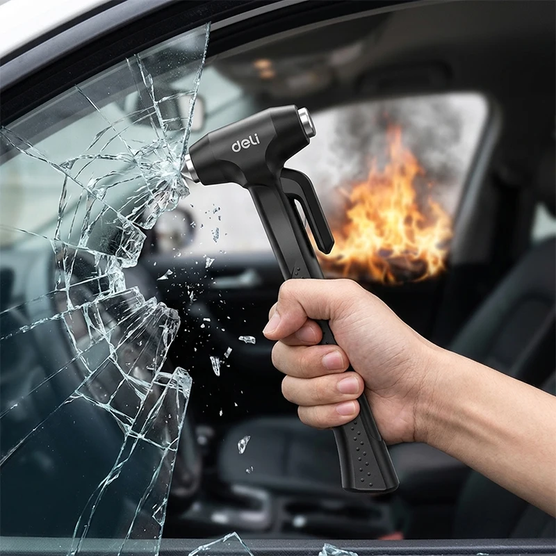 DELI Tragbarer Auto-Sicherheitshammer Notfall-Fluchtwerkzeug – Bild 3