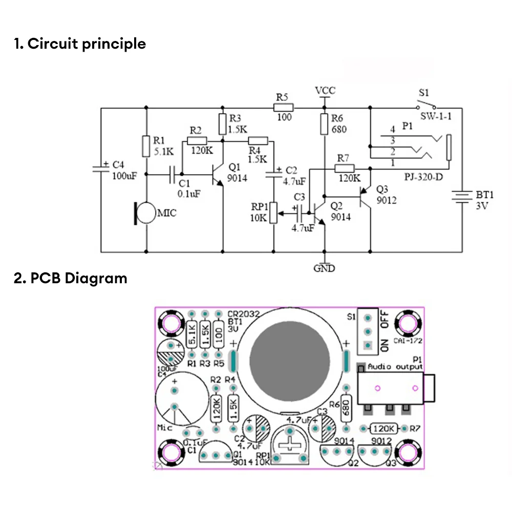 DIY Elektronisches Kit Set Hörgerät Audio Verstärkung Verstärker – Bild 6