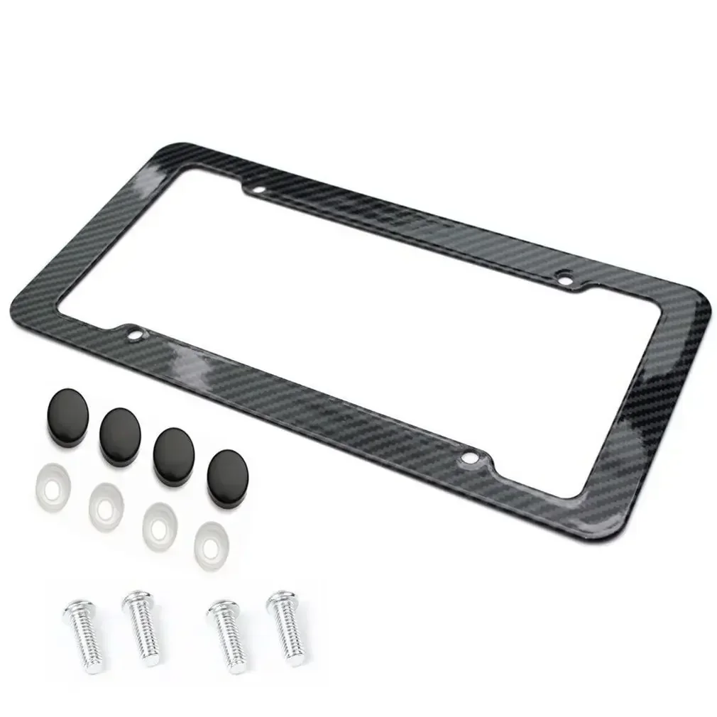 Kennzeichenhalter Kohlefaser Auto Kennzeichenrahmen Halter Auto – Bild 3