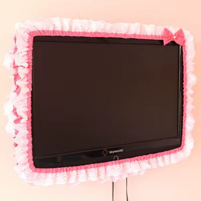 24-48 ZOLL Stoff TV Kreis Einschalten Ohne Ausziehen Staubschutz Monitor Bildschirm Home Dekorationen