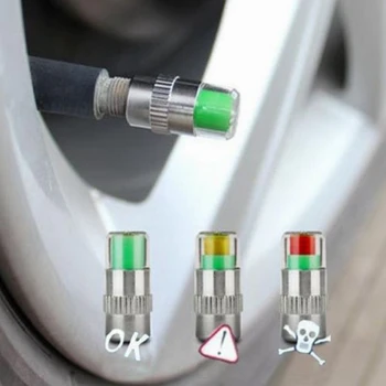 Autos Reifen Luftdruck Monitor Alarm 4 Teile/satz Anzeige Reifen Ventil Kappe Gauge Auto Zubehör Auto Reifen