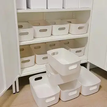 Große Kapazität Lagerung Box mit Abdeckung Haushalt Kunststoff Spielzeug Lagerung Korb Snack (10 Stück)