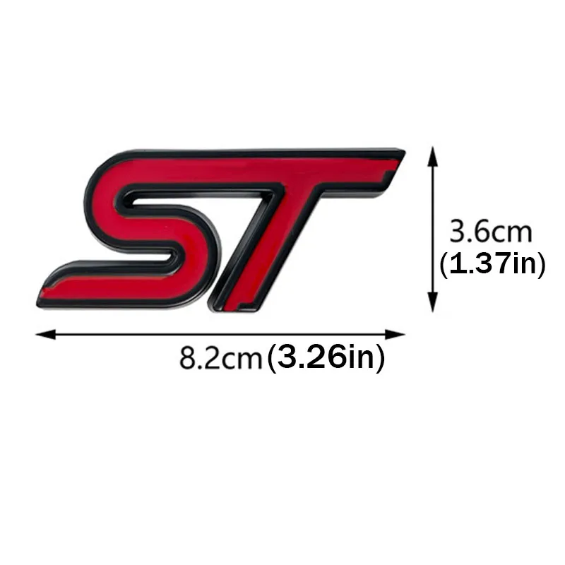 3D Metall ST Linie Kühlergrill Emblem Abzeichen Auto Kopf Stamm – Bild 4