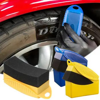 Auto Rad Polieren Wachsen Schwamm Pinsel ABS Kunststoff Waschen Reinigung Reifen Kontur Dressing Applikator