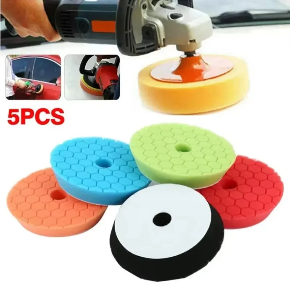 Set 3/4/5/6/7 Zoll Auto-Polierpads, Wiederverwendbare Runde (5 Stück) – Bild 2