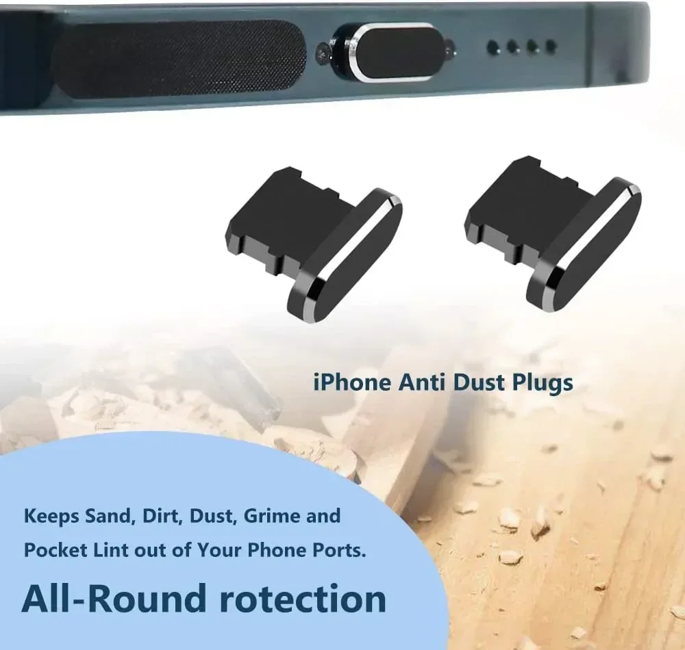 Handy-Ladeanschluss Staubstecker mit Reinigungsbürste für IPhone 15 14 – Bild 3