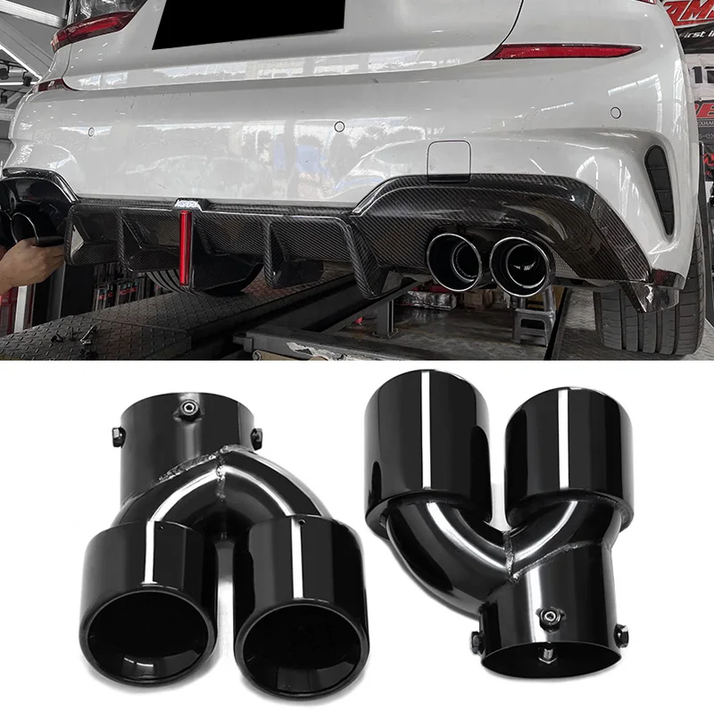 BMW M240i M340i M440i G20 G21 G22 G42 Auspuffrohr Upgrade Quad Schalldämpfer Endrohr Spitze Düse Auspuff Kopf