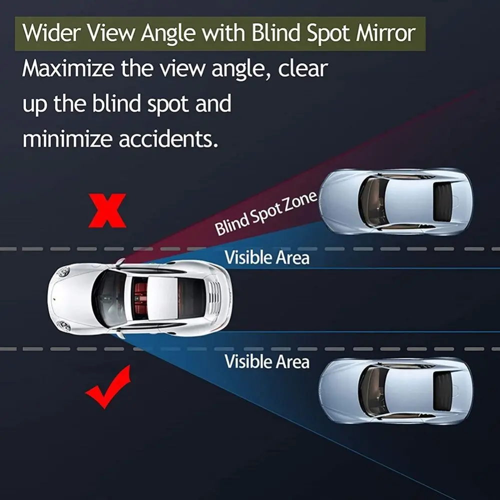 Autos piegel Blind Spot Spiegel verstellbar Weitwinkel quadratische – Bild 5