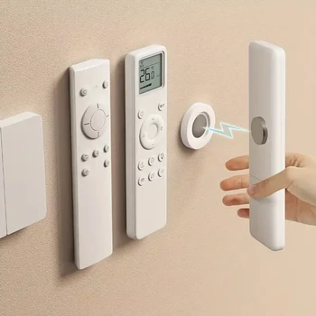 Magnetische Fernbedienungshalterung ohne Bohren - Wandhalterung für TV/AC/DVD-Fernbedienungen, weißes