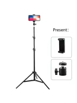 63-Zoll mit faltbarem Stativ und Telefonhalterclip 160,02 cm Multifunktionsstativ, Stativ für Telefon