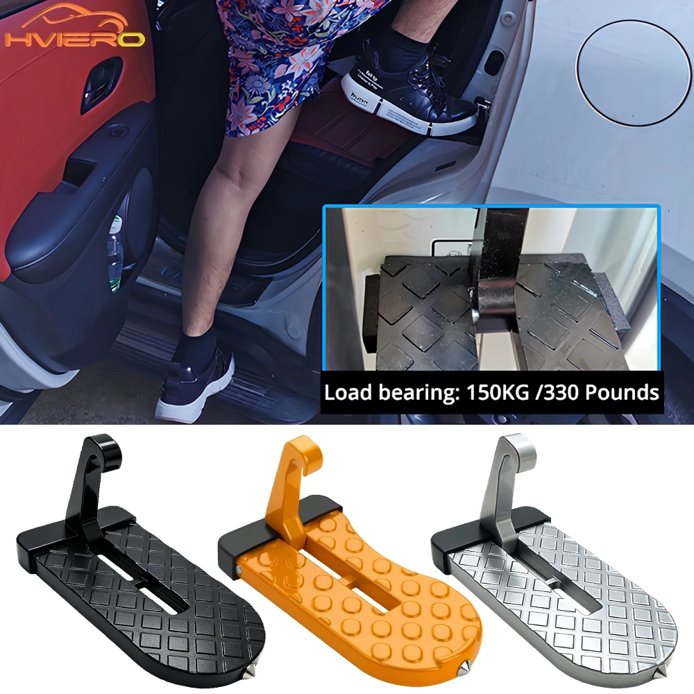 Auto Faltbare Auto Dach Rack Tür Schritt Multifunktions Universal Latch Haken Fuß Pedal Aluminium Legierung