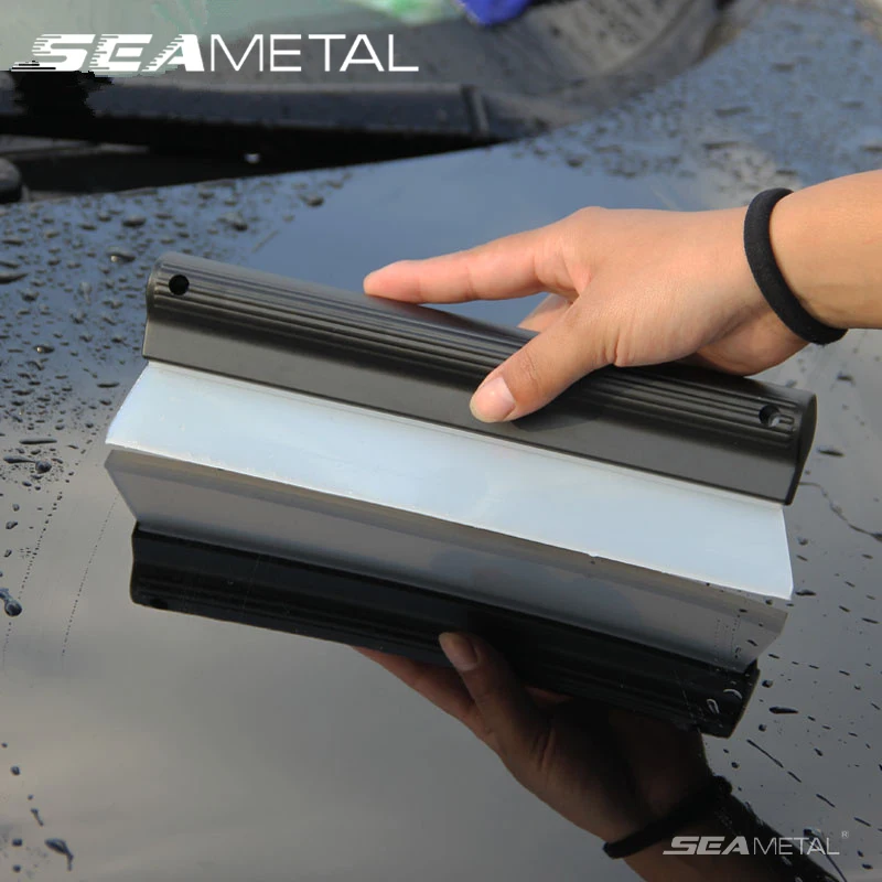 SEAMETAL Auto Flexible Weiche Silikon Wasser Wischer Auto Fenster Reinigung Glas Schaber Handliche Rakel Auto