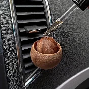 Auto- und Heim-Diffusor für ätherische Öle - aus Holz, niedlicher Mini-Duftdiffusor mit natürlichem Duft