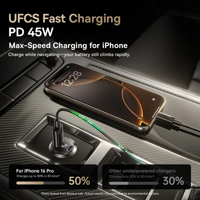 Baseus 45 W Mini-Autoladegerät UFCS PPS QC PD Schnellladung – Bild 2