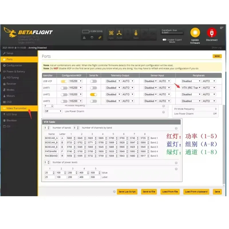 JHEMCU VTX20-600 5.8G 40CH VTX 25-600mW Umschaltbarer Pit-Modus 7-26V – Bild 5