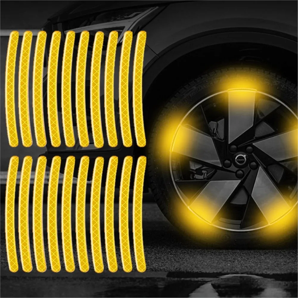 Auto Radnabe Reflektierende Aufkleber Reifen Felge (20 Stück) – Bild 2
