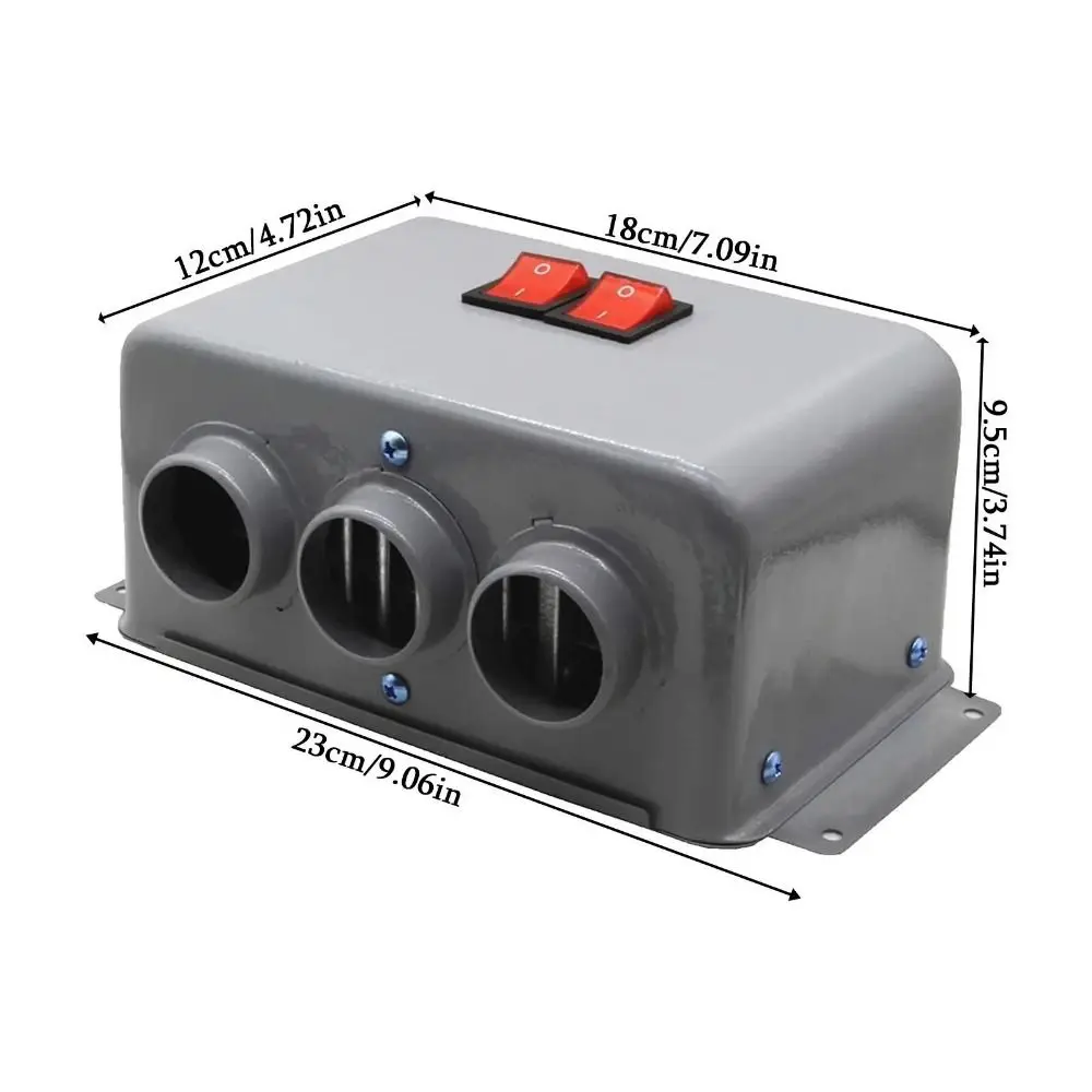 12 V/24 V Autoheizung, 3 Löcher, 600 W-800 W, elektrischer Heizlüfter – Bild 6