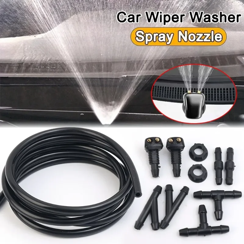 Universal Auto Auto Scheibenwaschschlauch Wischerblatt Rohr Jet Spray – Bild 2