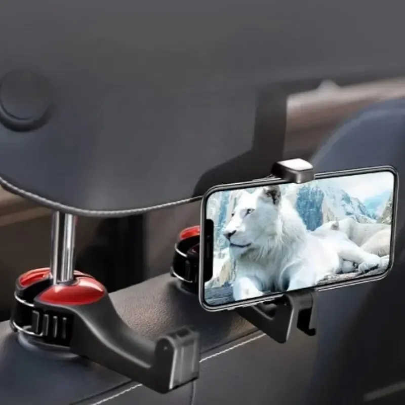 2-in-1 Haken und Handyhalter für die Auto-Kopfstütze – Bild 4