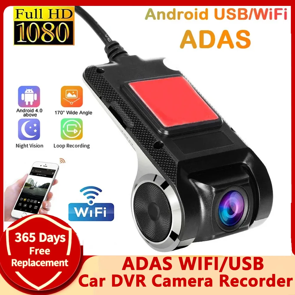 Auto DVR Kamera Recorder HD Kamera WiFi USB Dash Cam für Auto DVD Android Player Adas 1080p Nacht Version 4k