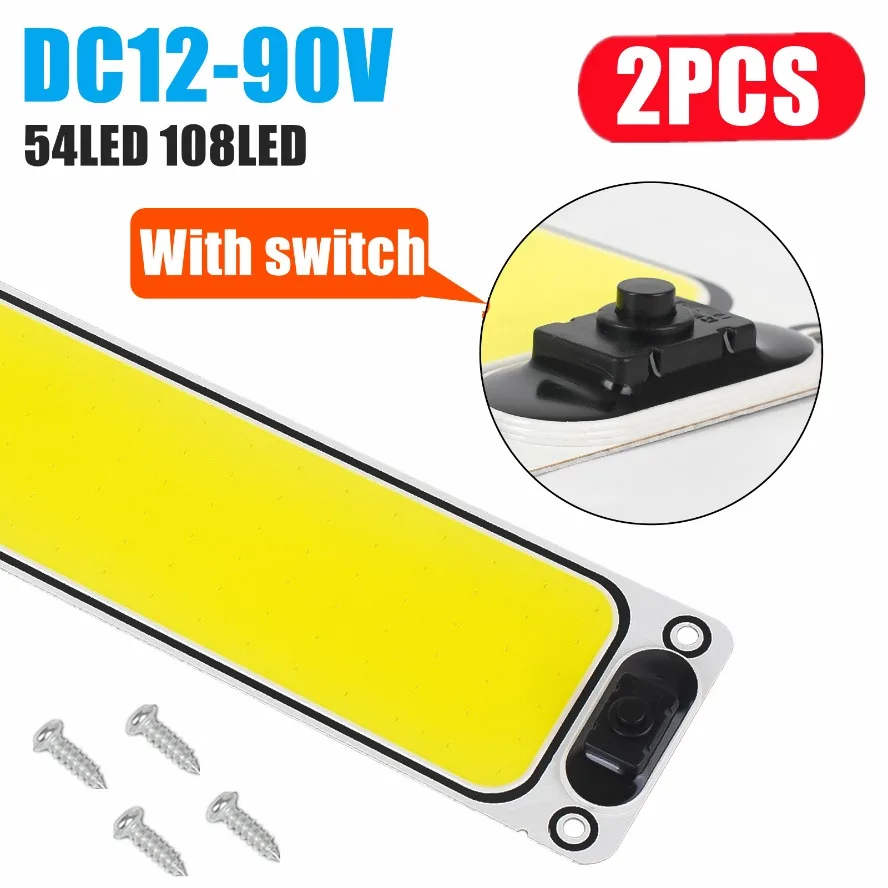 Ultra-helle LED Lichtquelle mit Schalter Chip Lesen Nachtlicht 12-90V Innen Licht decke Lampe Auto Camper Boot