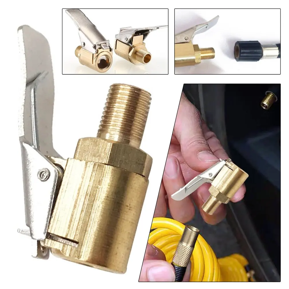 Auto Auto Messing 6mm/8mm Reifen Rad Reifen Air Chuck Inflator Pumpe Ventil Clip Clamp Stecker Adapter zubehör
