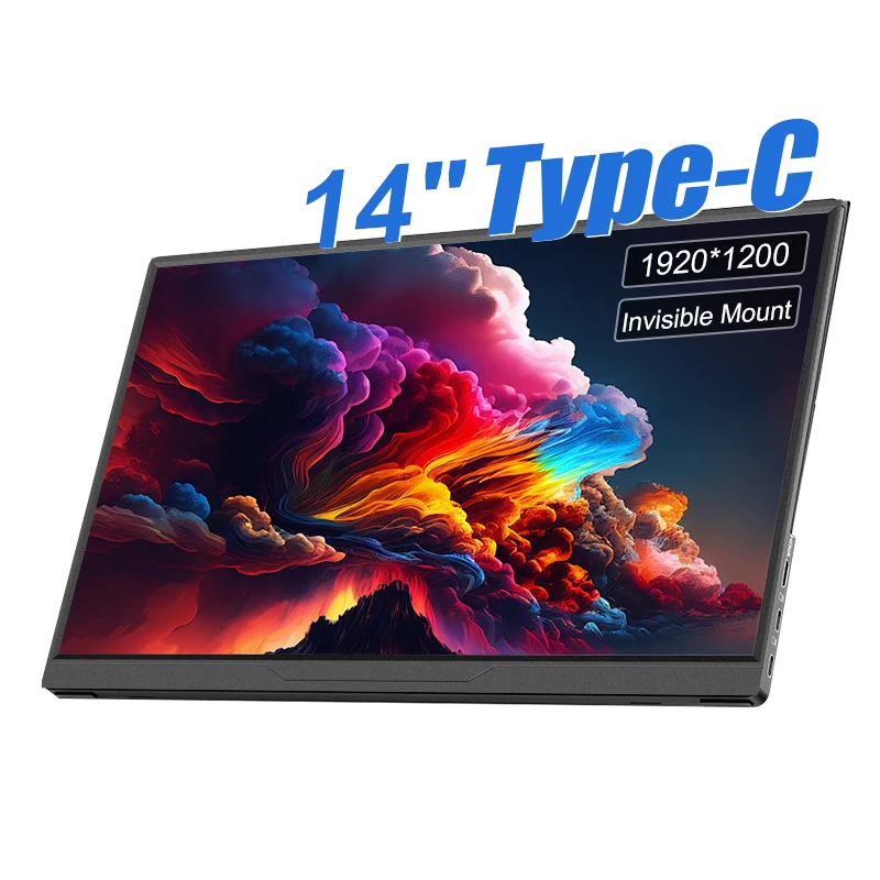14 Zoll Tragbarer Touchscreen-Monitor Ultra-dünn 1200P IPS USB-C HDMI – Bild 2