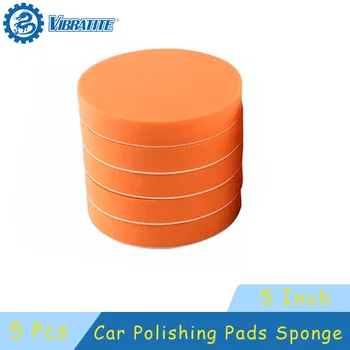 5 Zoll (125mm) Auto Polierpads Schwamm Polieren Wachsen Pad Kit Werkzeug für Auto Polierer Puffer (5 Stück)
