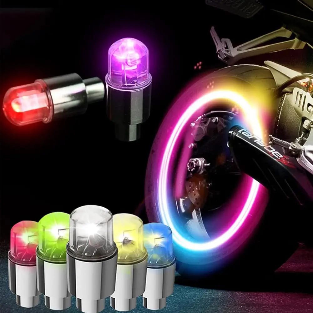 Auto Hub Umgebungs Licht Fahrrad LED Reifen Lichter Universal Auto – Bild 3