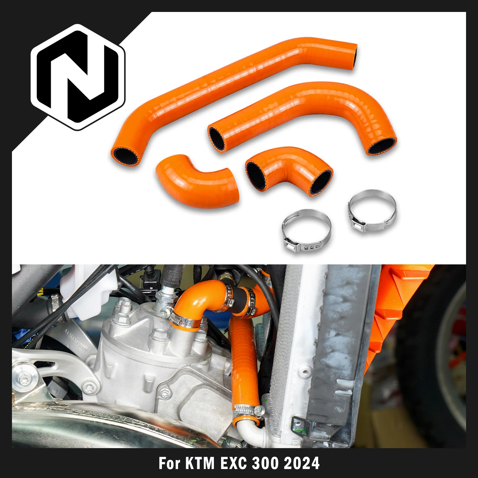 KTM EXC 300 EXC 250 XCW 300 2024 SX XC 250 300 2023-2024 Silikon Kühlerschlauch Kit für GasGas EC 300
