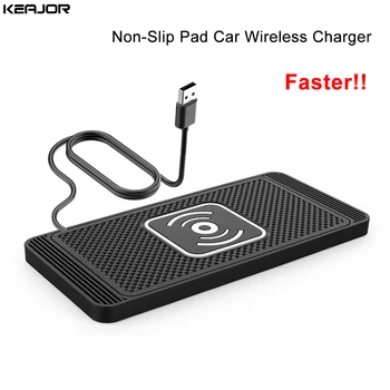 Auto Drahtlose Ladegerät Silikon Rutschfeste Pad für iPhone 15 14 13 12 Samsung S24 S23 Xiaomi Auto Telefon
