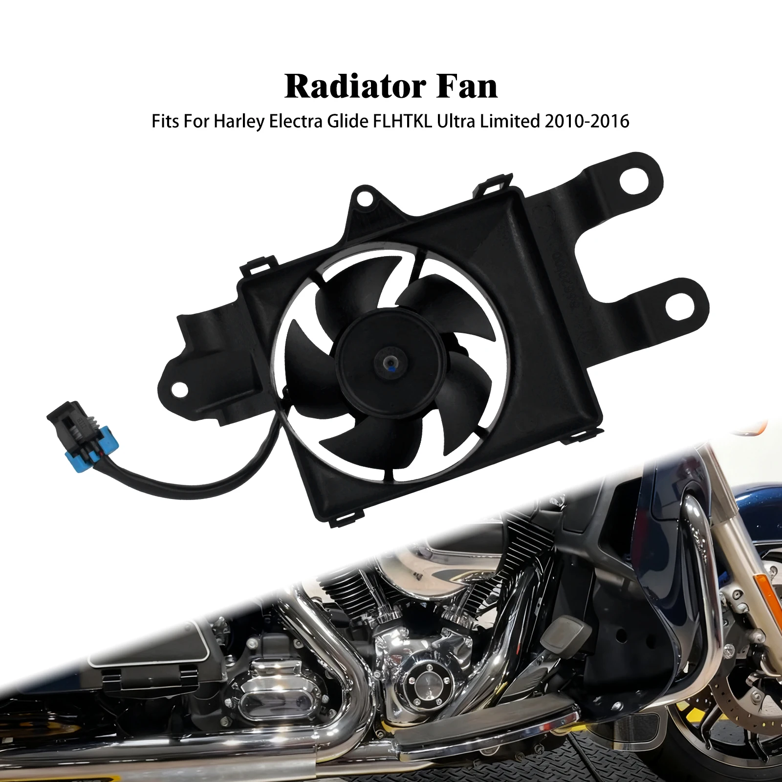 Motorrad-Kühler, rechter Lüfter, Motorkühler, Wassertank für Harley Electra Glide Ultra Limited 2010-2016
