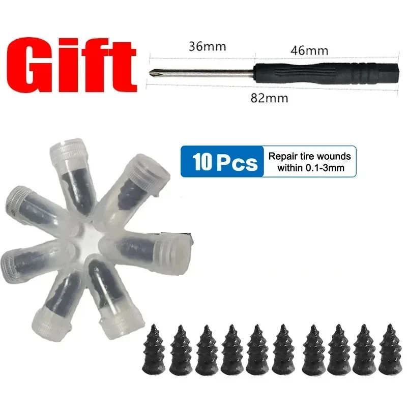 Vakuum Reifen Reparatur Nagel Reifen Punktion Schrauben Motorrad Fitting Set Tubeless Rad Reparaturen Punkte