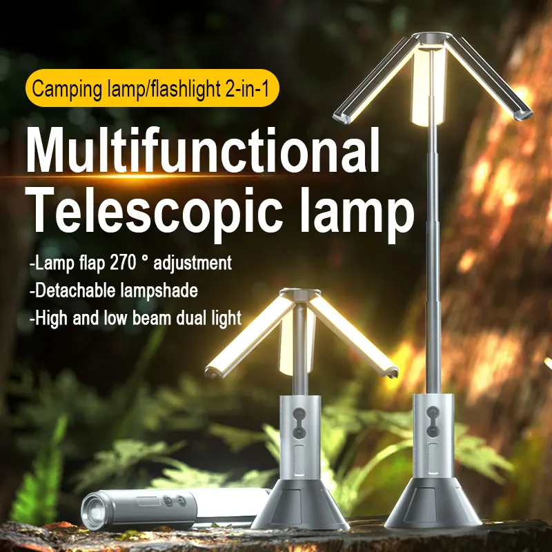 Tragbare Teleskop-LED-Taschenlampe, wiederaufladbar, zusammenklappbar – Bild 3