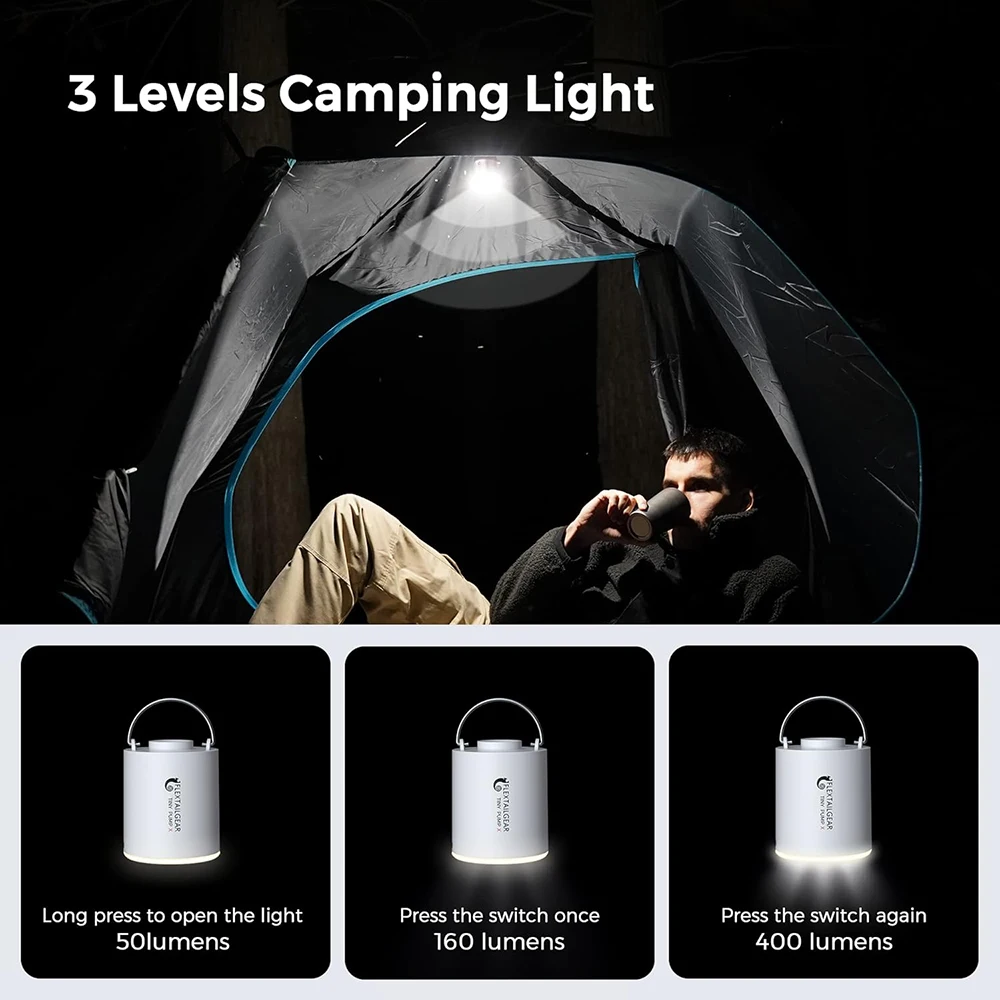 FLEXTAIL Tragbare Luftpumpe, Mini-Campingpumpe mit Licht – Bild 4