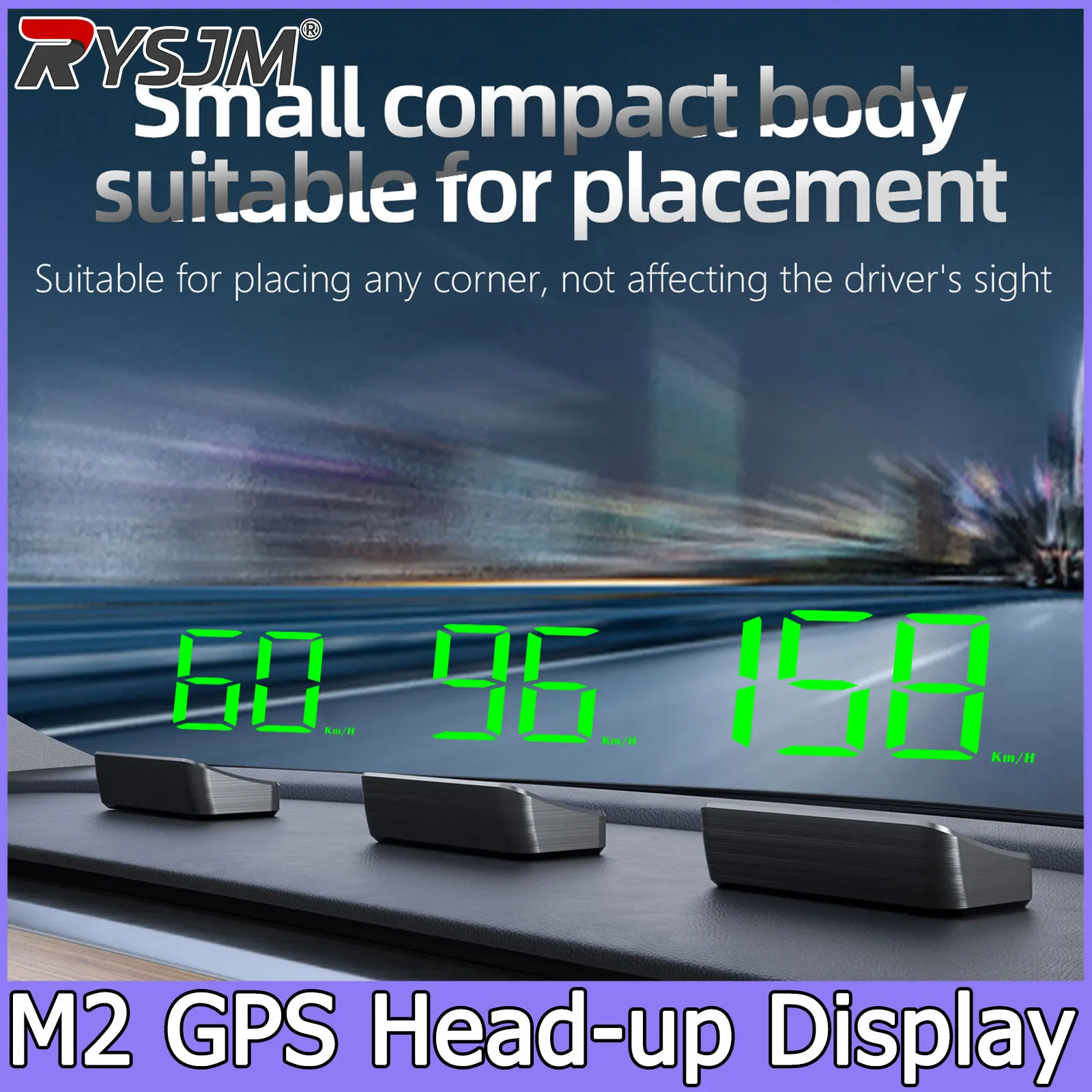 M2 HUD Head-up-Display Auto-GPS Digitaler Tachometer Universeller – Bild 2